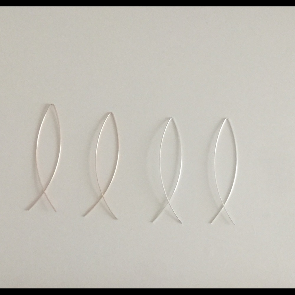 2 pairs of Unique Fish Hook Earrings